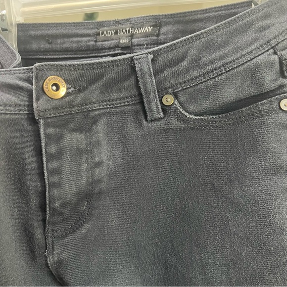 LADY HATHAWAY Women's Ash Gray Jeans size 32 Casual Pants Cotton Jean Pants - Picture 8 of 10